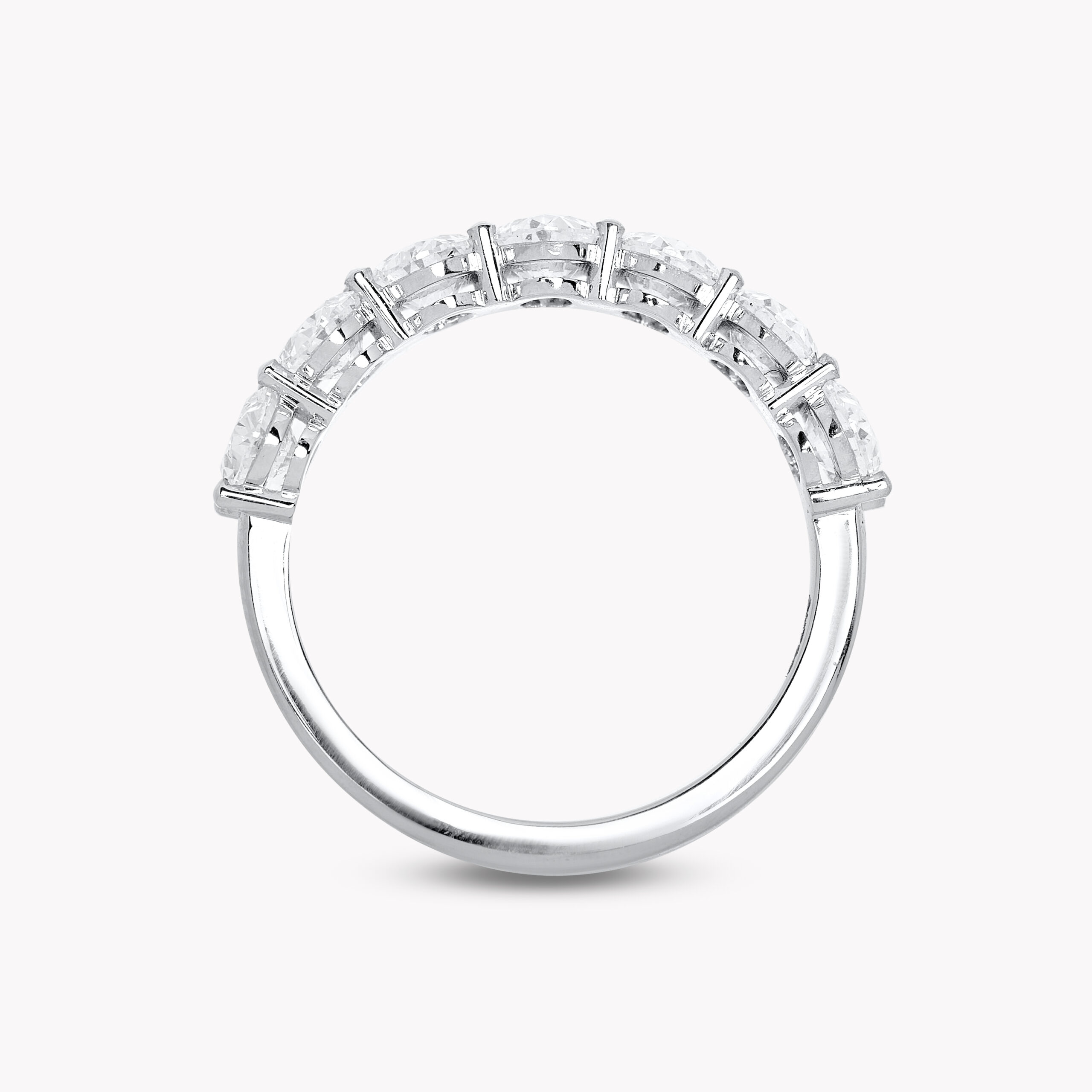Half Eternity Ring with Oval-Cut Diamonds 0.30ct each