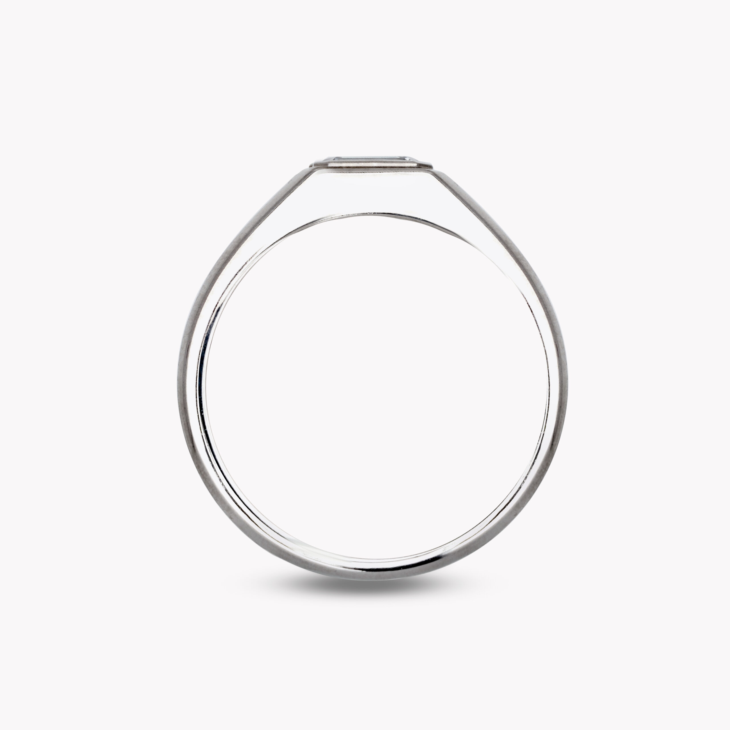 Man’s Ring with an Emerald-Cut Diamond