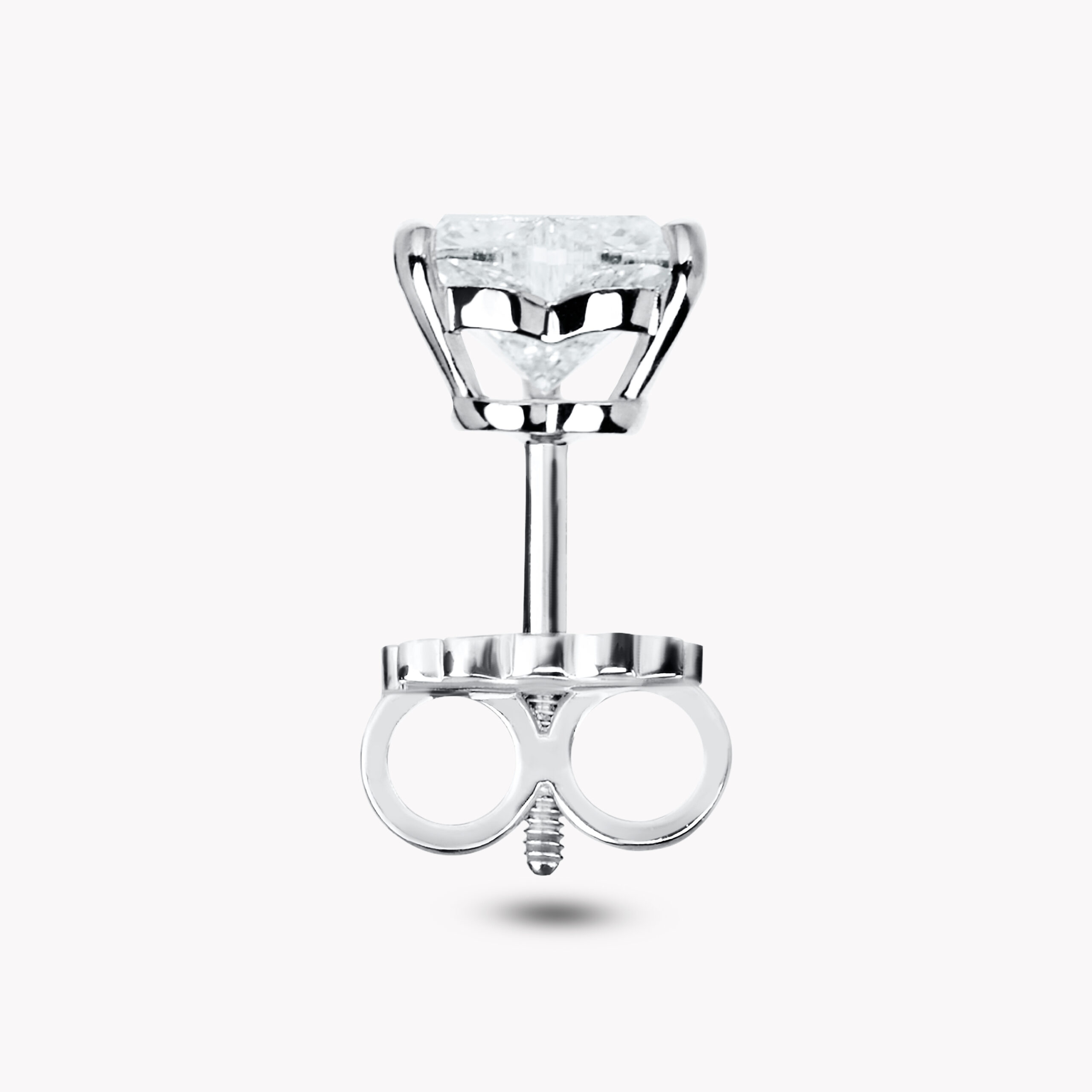 Heart Diamond Stud Earring