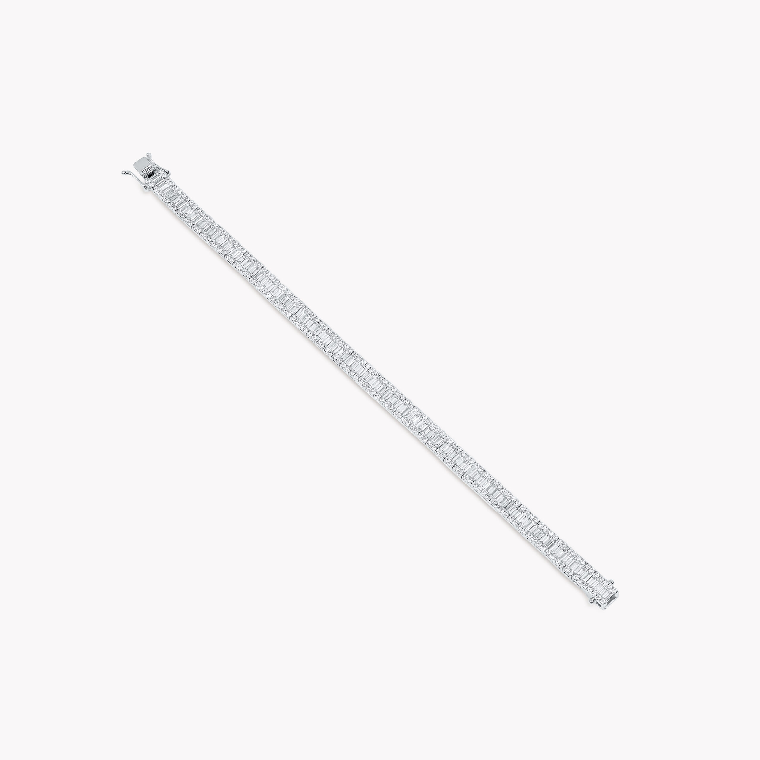 Baguette-Cut Diamond Tennis Bracelet 8.22ct
