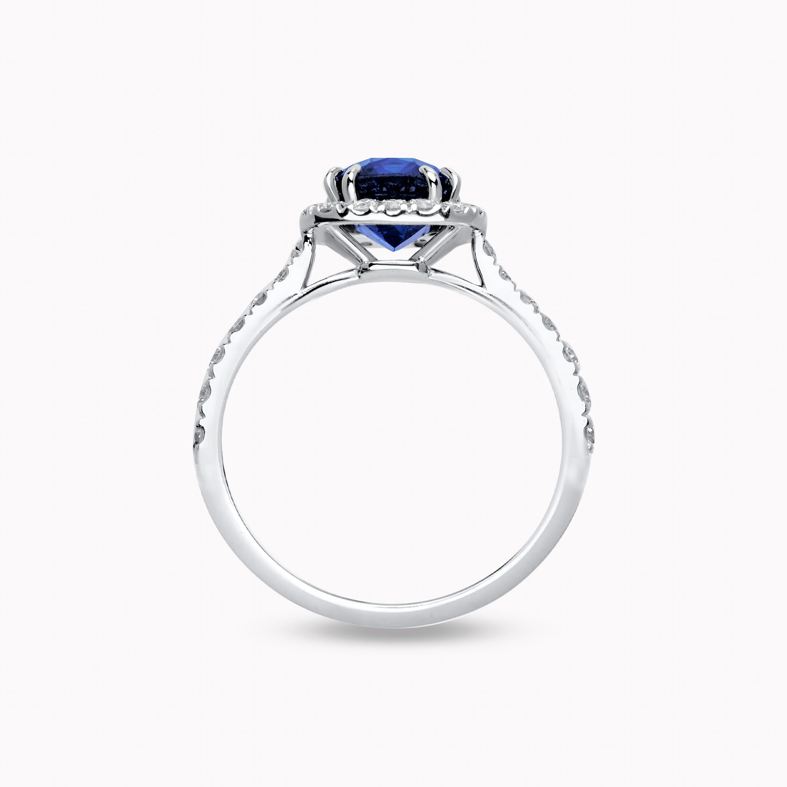 Halo Blue Cushion-Cut Sapphire Ring –  3.02ct
