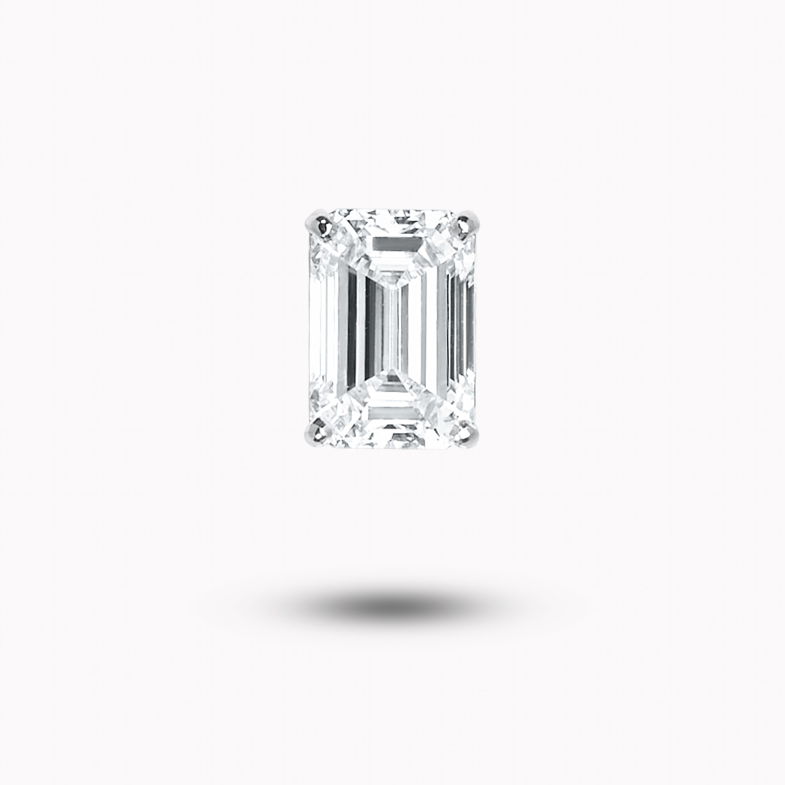 Emerald-Cut Diamond Stud Earring 1.02ct+1.01ct