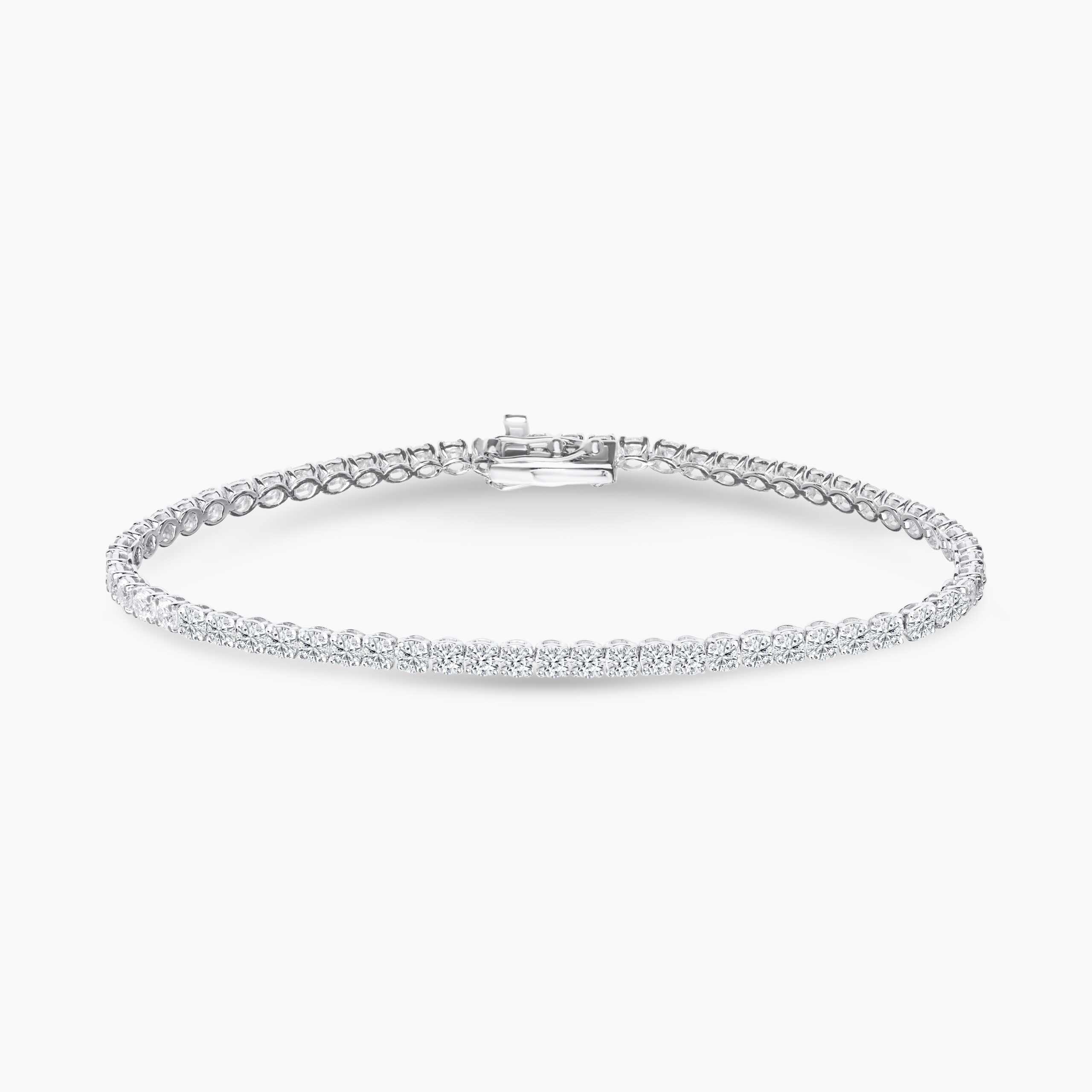 Round-Cut Diamond Tennis Bracelet